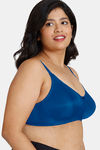 Zivame True Curv Single Layered Non Wired 3/4th Coverage Super Support Bra - Navy Peony — thumbnail 3